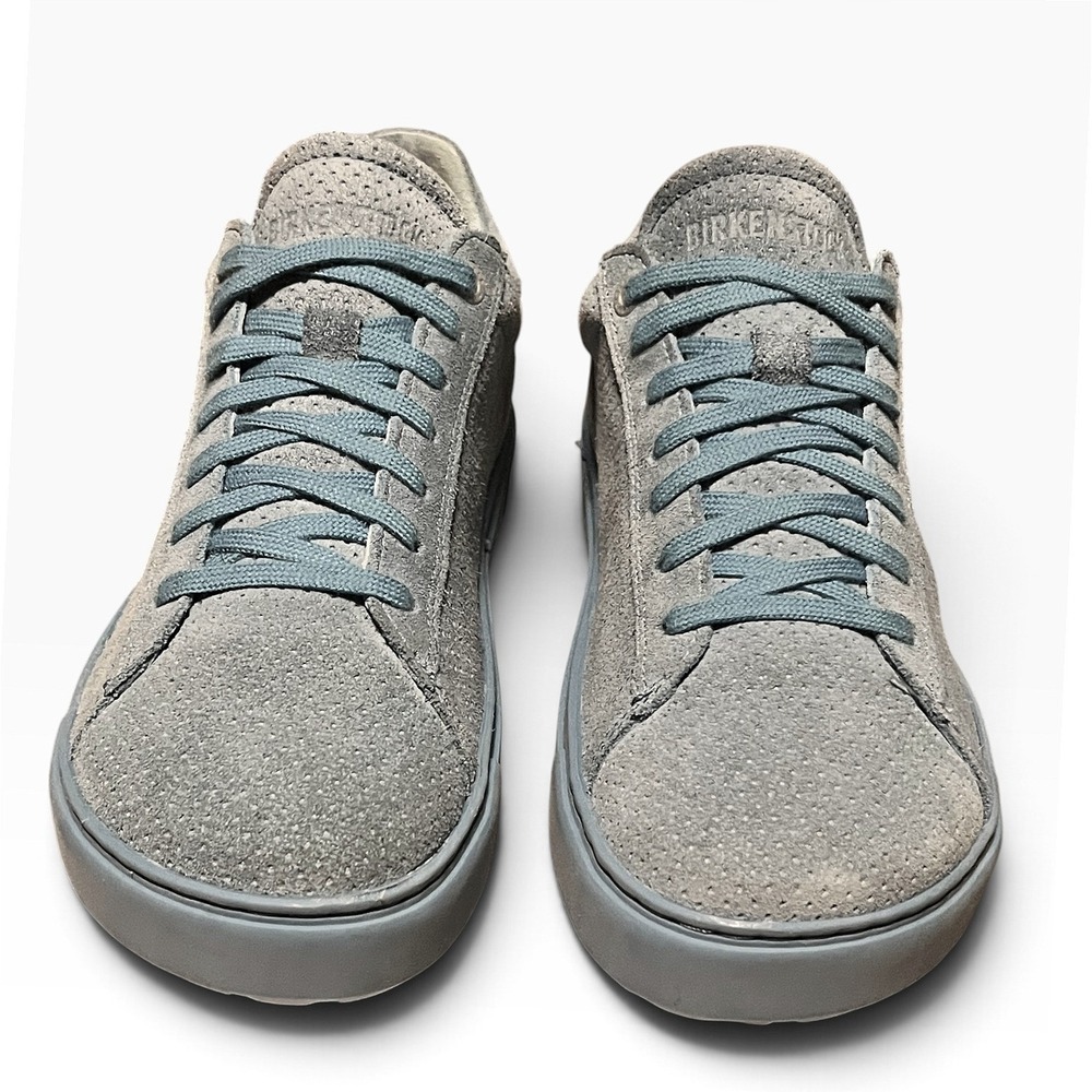 Birkenstock Bend Low Blue Grey Perforated Suede Sneakers Women 39 L8 M6